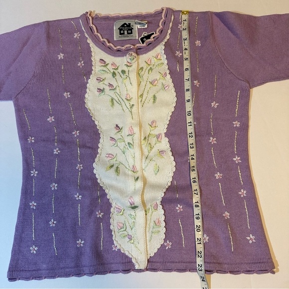 Storybook Knits Rosebuds Cardigan Sweater - Picture 7 of 9